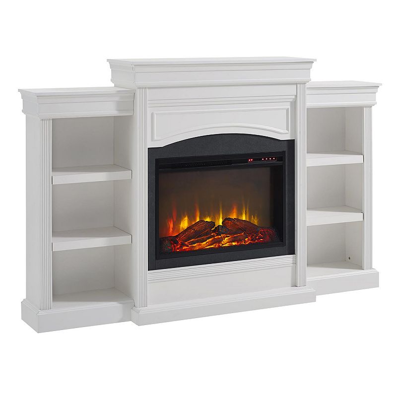 Altra Lamont 6-Shelf Electric Fireplace, White