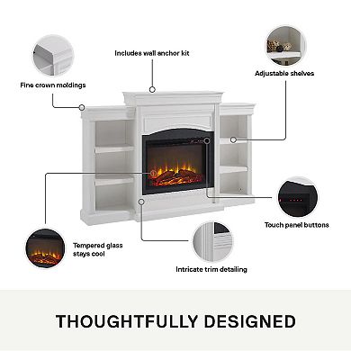 Ameriwood Home Lamont 6-Shelf Electric Fireplace