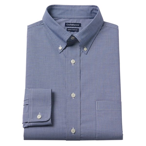 Men's Croft & Barrow® True Comfort Fitted Oxford Stretch Dress Shirt