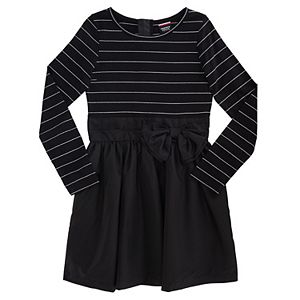 Girls 7-16 French Toast Lurex Striped Knee-Length Dress