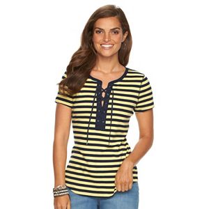 Women's Chaps Lace-Up Tee