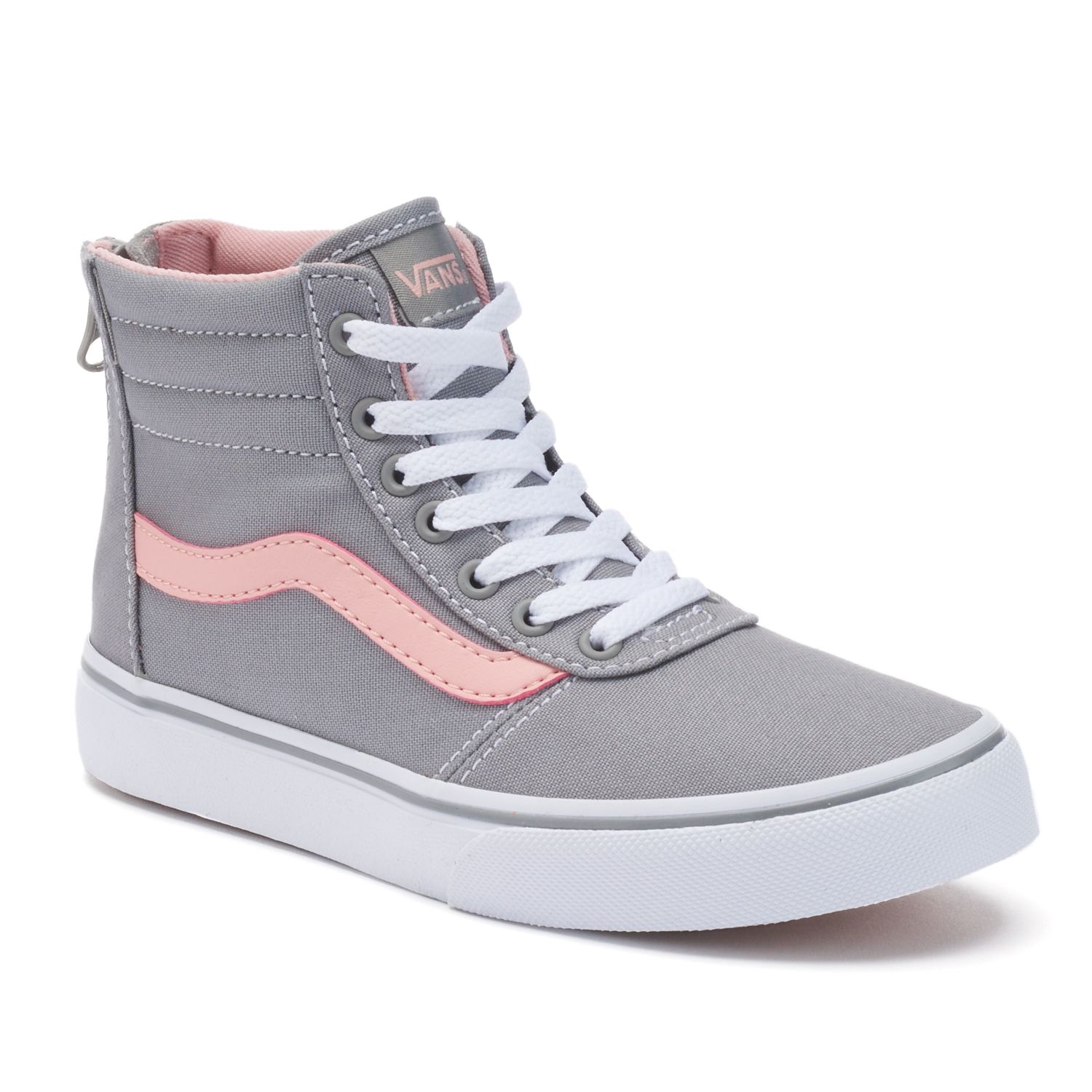 girls pink high top vans