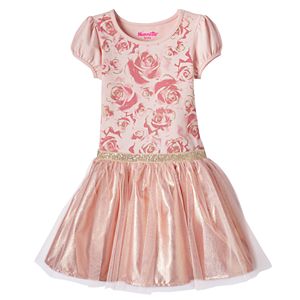 Toddler Girl Nannette Floral Glitter Mesh Dress