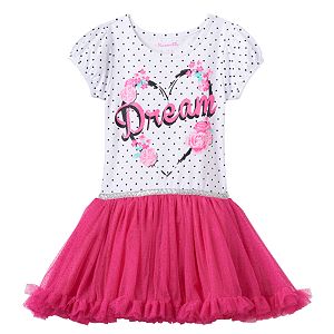 Toddler Girl Nannette Floral Glitter Mesh Dress