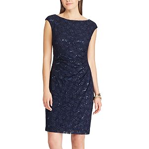 Women's Chaps Lace Sequin Sheath Dress