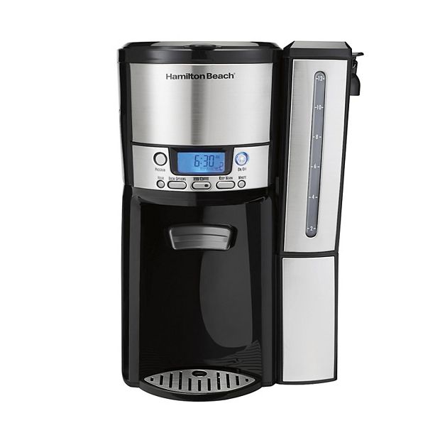 Hamilton Beach 48464 BrewStation Summit Black Single Serving 12 Cup Coffee  Maker with Auto Shut Off