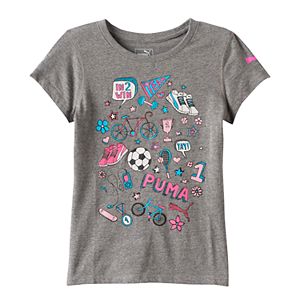 Girls 7-16 PUMA Logo Sleeve Graphic Tee