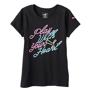 Girls 7-16 PUMA Logo Sleeve Graphic Tee