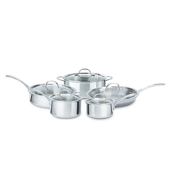 Calphalon Tri Ply 10 Pc Stainless Steel Cookware Set