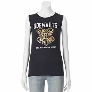 Juniors' Harry Potter Hogwarts Crest Muscle Graphic Tank