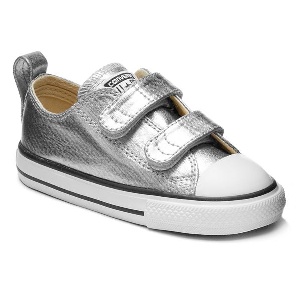 kids silver converse