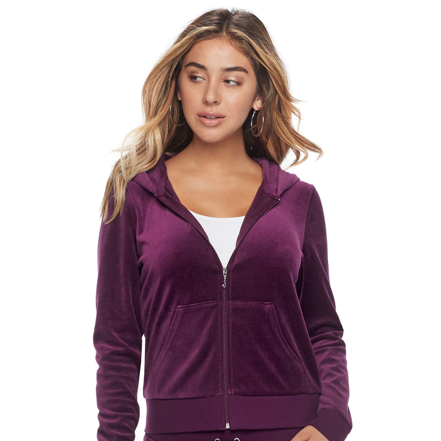 women's juicy couture graphic velour hoodie