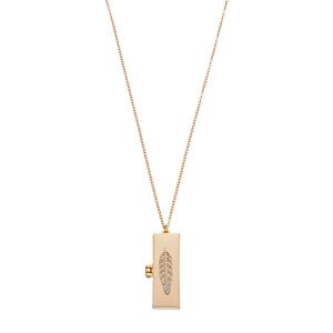 Feather Locket Necklace