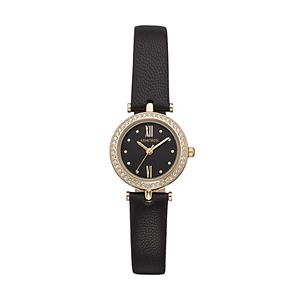 Armitron Women's Crystal Leather Watch - 75/5504BKGPBK