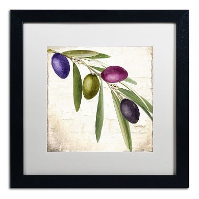 Trademark Fine Art Olive Branch IV Black Framed Wall Art