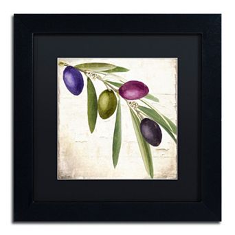 Trademark Fine Art Olive Branch IV Black Framed Wall Art