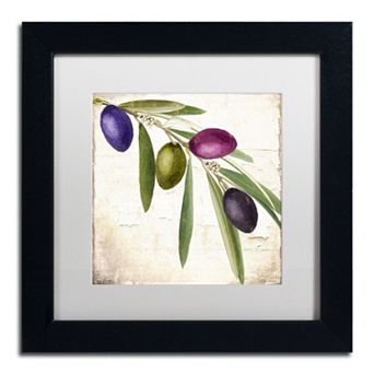 Trademark Fine Art Olive Branch IV Black Framed Wall Art