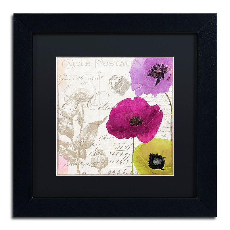 Trademark Fine Art Love Notes I Black Framed Wall Art, 11X11