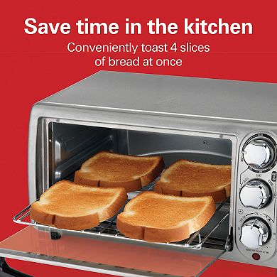 Hamilton Beach 4-Slice Stainless Steel Toaster Oven