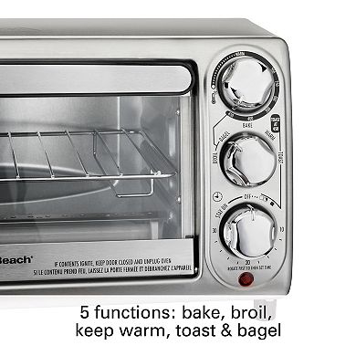 Hamilton Beach 4-Slice Stainless Steel Toaster Oven