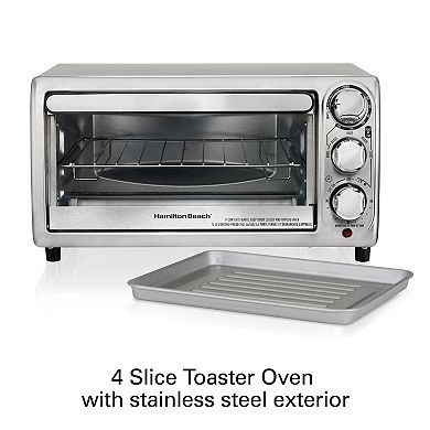 Hamilton Beach 4-Slice Stainless Steel Toaster Oven