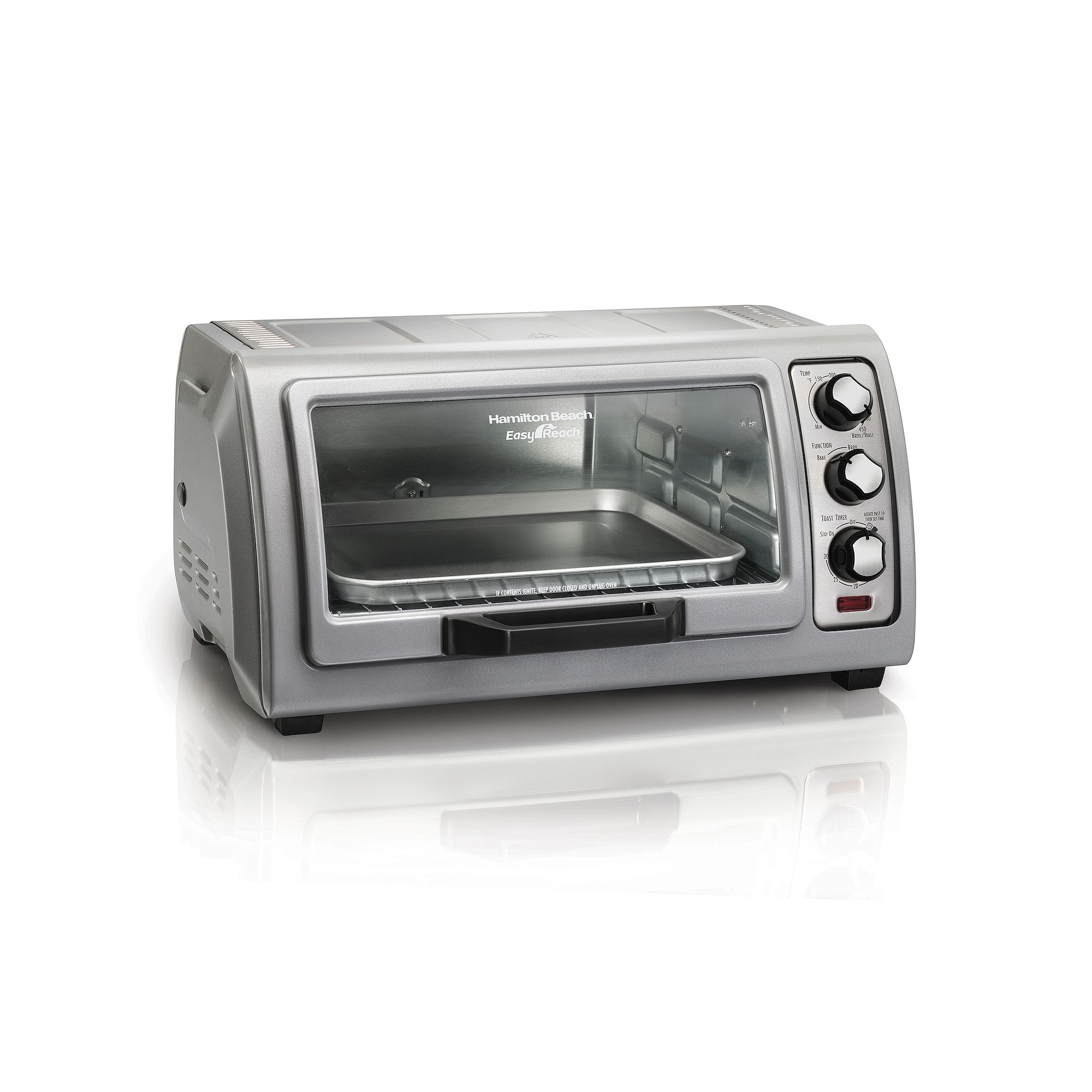 Hamilton Beach 6-Slice Easy Reach Toaster Oven, Multicolor