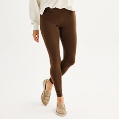 Sonoma Goods for Life Solid Brown Leggings Size XL (Petite) - 25% off