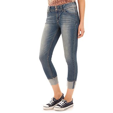Juniors' WallFlower Luscious Curvy Cuffed Crop Skinny Jeans