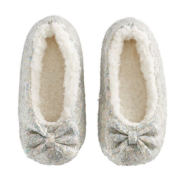 Girls discount sequin slippers