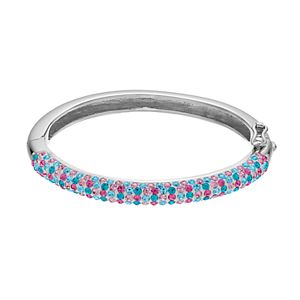 Charming Girl Kids' Sterling Silver Hinged Bangle Bracelet