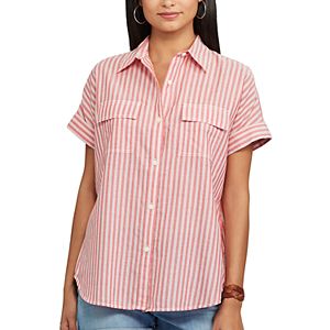 Women's Chaps Striped Oxford Shirt