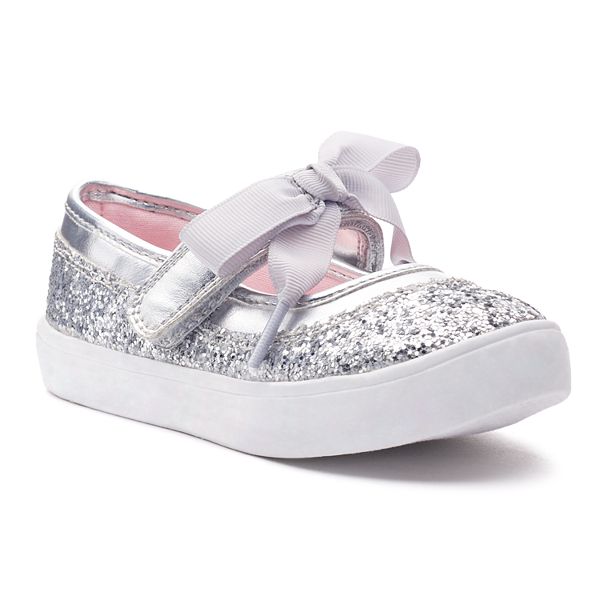NEW Silver 191P tm Toddler Girl's Carter's Shine 2  Mary Jane Shoes CF171012 