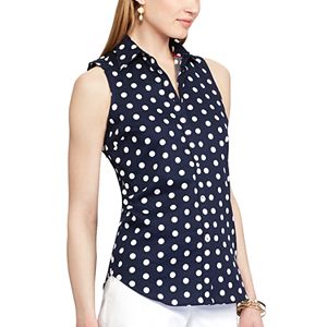 Women's Chaps Printed Sleeveless No-Iron Shirt