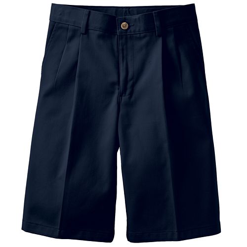 Boys 4-20 & Husky Chaps School Uniorm Pleated Twill Shorts
