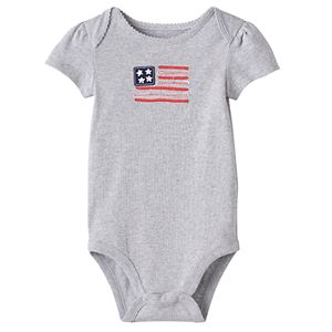 Baby Girl Jumping Beans® American Flag Bodysuit