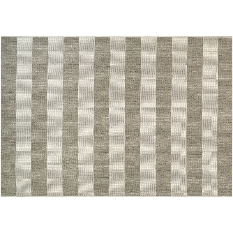 Couristan Afuera Yacht Club Striped Indoor Outdoor Rug, Multicolor, 5X7.5 Ft