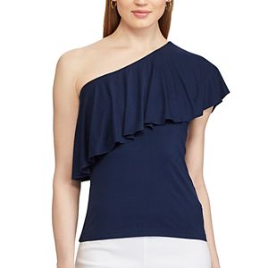 Women's Chaps Ruffled One-Shoulder Top