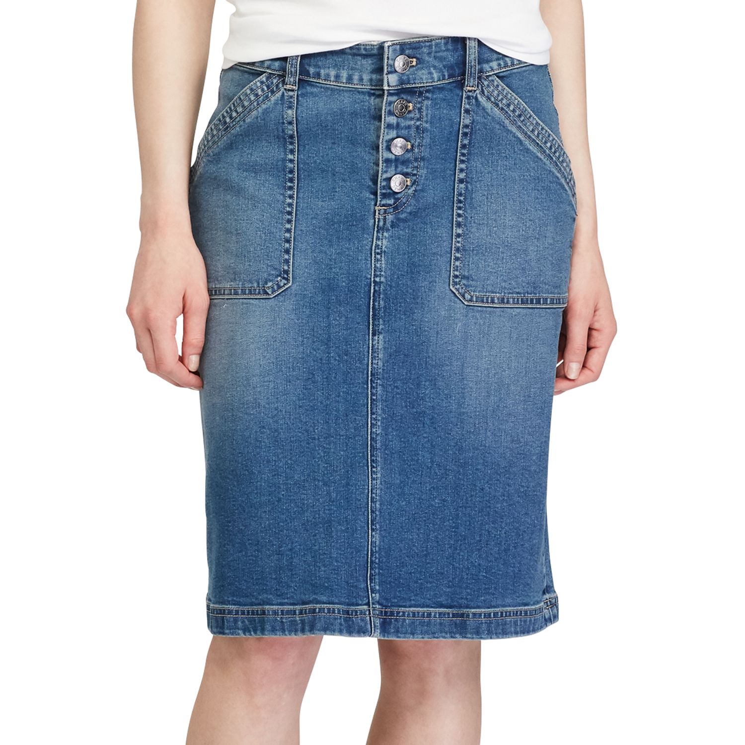 jean stretch skirt