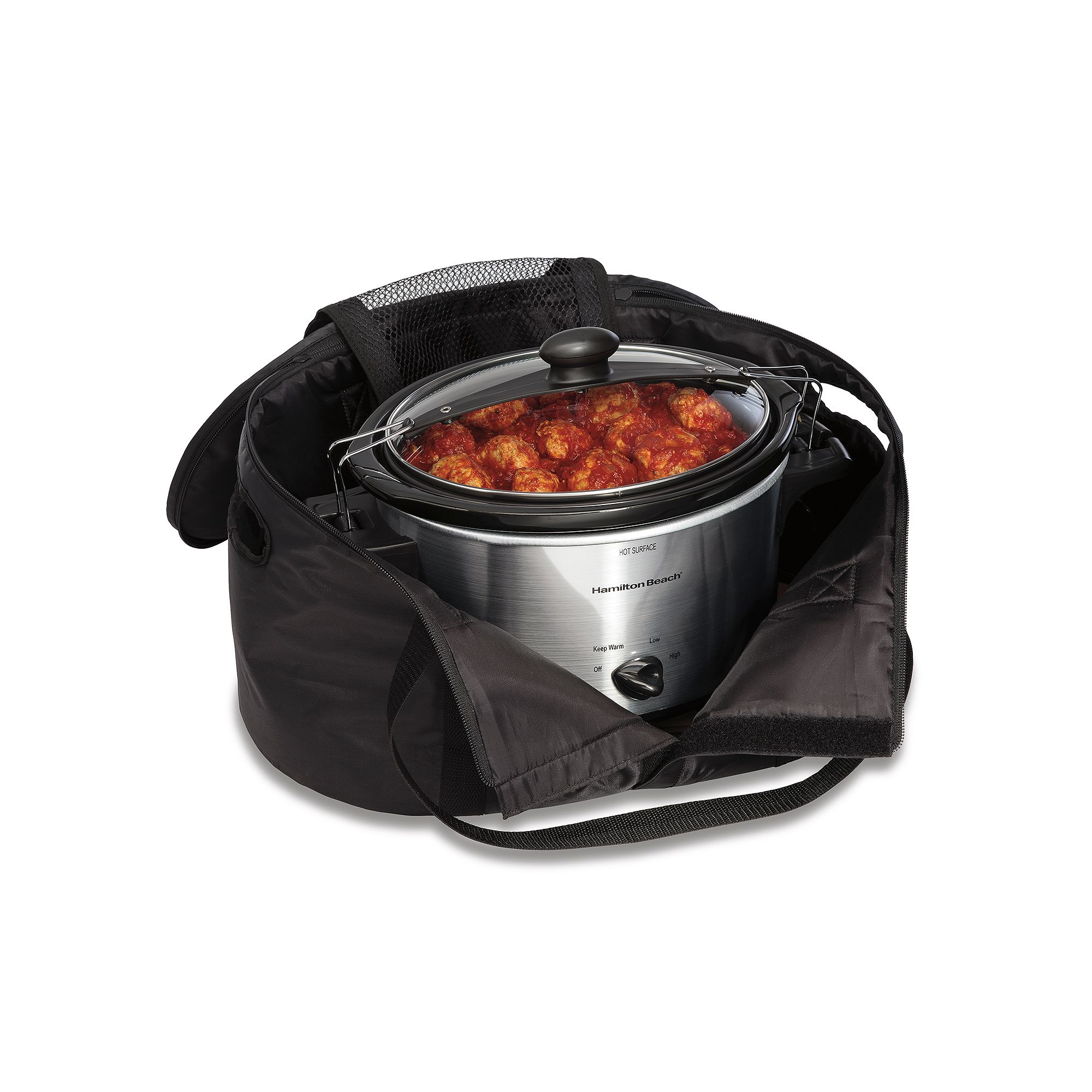 Hamilton Beach Crock Caddy Slow Cooker Travel Case, Black