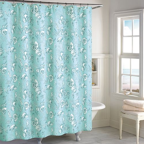 Destinations Seashell Toile Shower Curtain