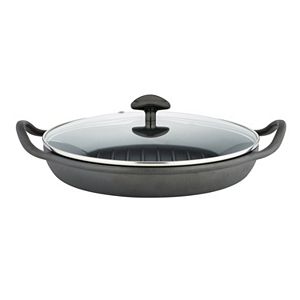 Sabatier Pre-Seasoned Cast-Iron Round Grill Pan