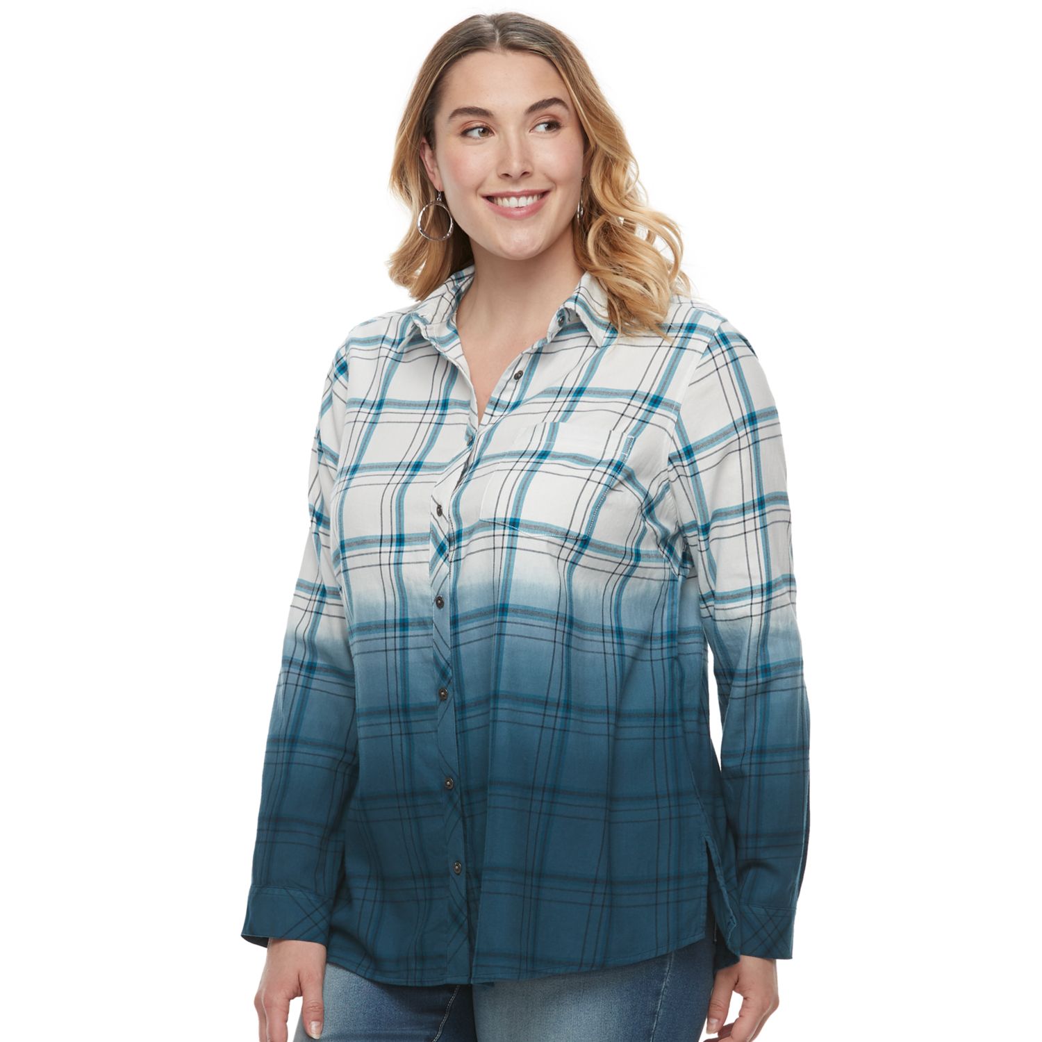 kohls womens shirts and tops plus size