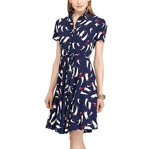 Women's Chaps Sailboat Print Shirtdress