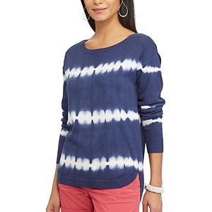 Women's Chaps Tie-Dye Scoopneck Sweater