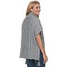 G by Giuliana Cowl-Neck Cable Knit Poncho