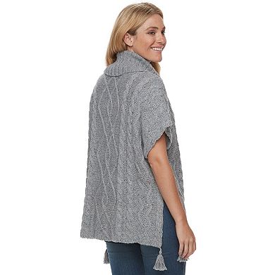 Women's Sonoma Goods For Life® Cable Knit Poncho Sweater