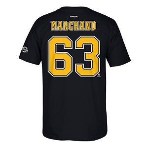 Men's Reebok Boston Bruins Brad Marchand 2017 Stanley Cup Playoffs Player Tee