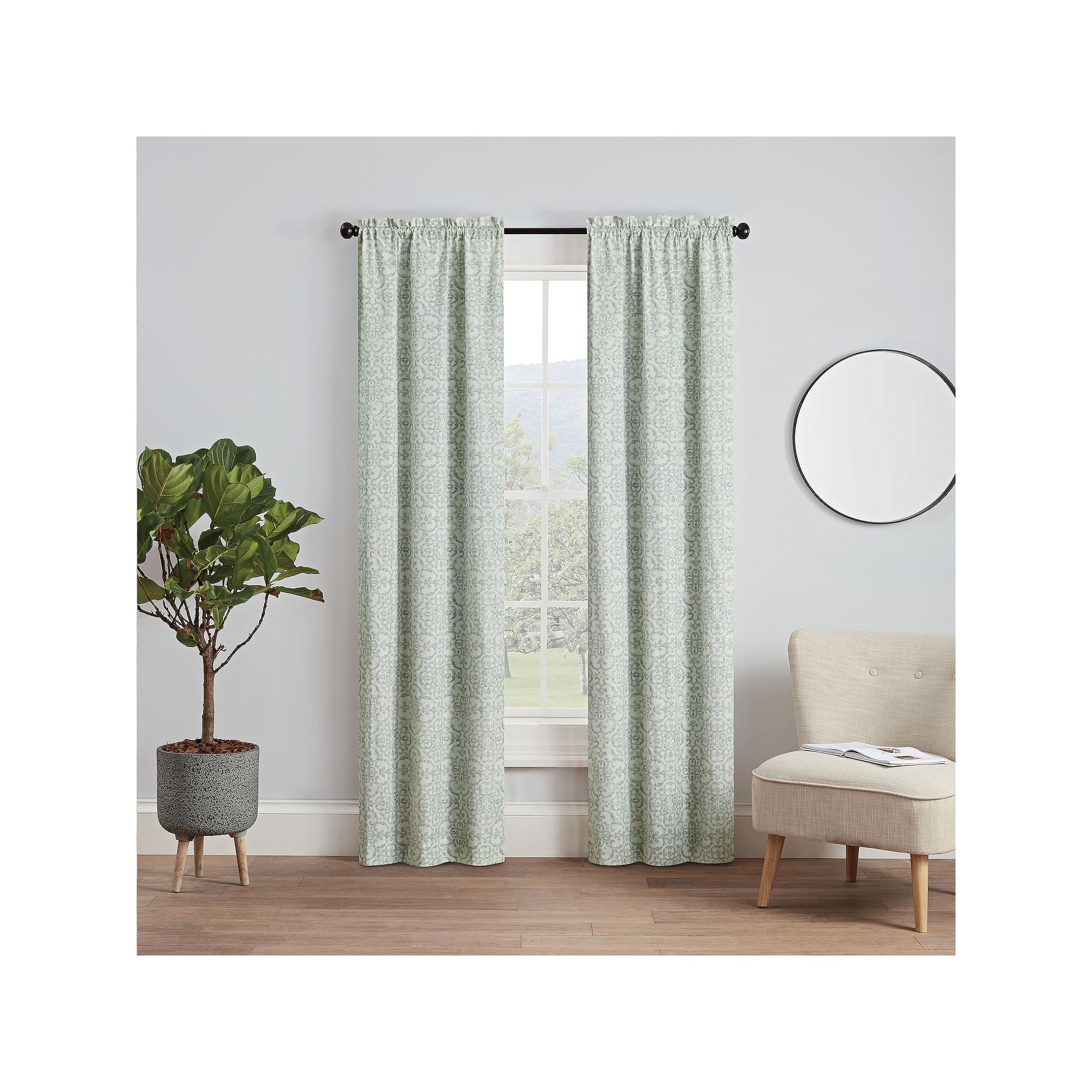 Pairs To Go 2-pack Brockwell Window Curtains, Spa