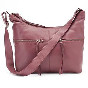 La Diva Gemma Dual-Entry Leather Hobo