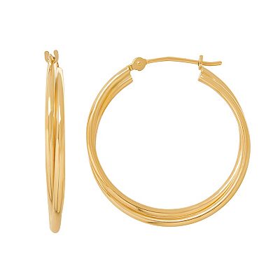Everlasting gold 14k gold hoop earrings clearance